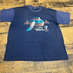Vintage Arizona Single Stitch T Shirt Men's XL Made In USA Cactus thrashed 80s